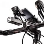 TGpao Road Bike Phone Mount - 3-in-1 Aluminum Alloy Handlebar Bracket for Smartphone, Bike Computer & Light (360° Adjustable, Fits 55-95mm Phones)