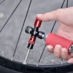 TGpao Portable CO2 Bike Pump - Aluminum Alloy Quick Inflator with Pressure Control for Road/Mountain Bikes (Includes Cartridge & Foam Sleeve)