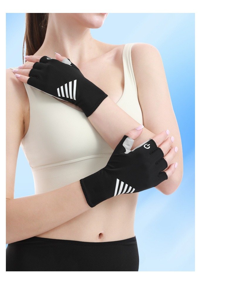 summer breathable half finger cycling gloves for women
