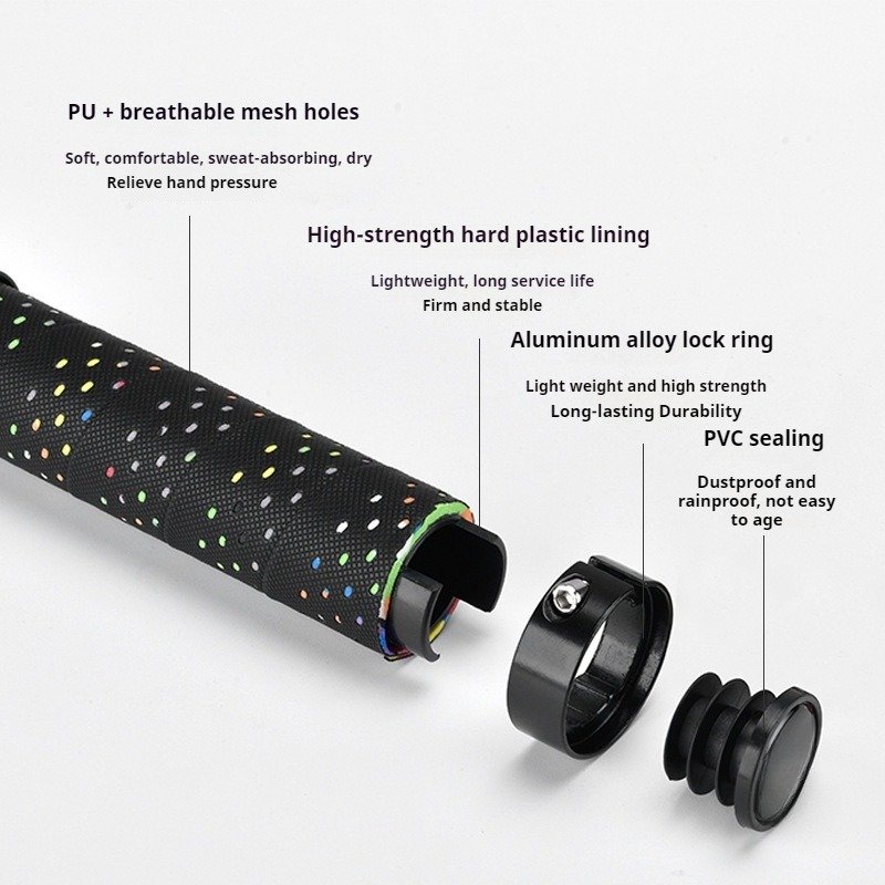 dual-locking mountain bike grips with aluminum clamp