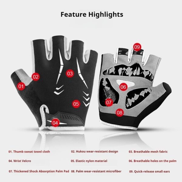 half finger bike gloves