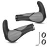 The mountain bike grips with Aluminum LockGrips Perfect Sturdy Plastic Cap to Complete your Bicycle Handlebars