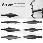 TGpao 125grain Hunting Broadheads | Interchangeable Carbon Fiber Arrow Tips for Deer/Small Game | Crossbow/Bow Compatible | Triple Blade & Blood Groove Design