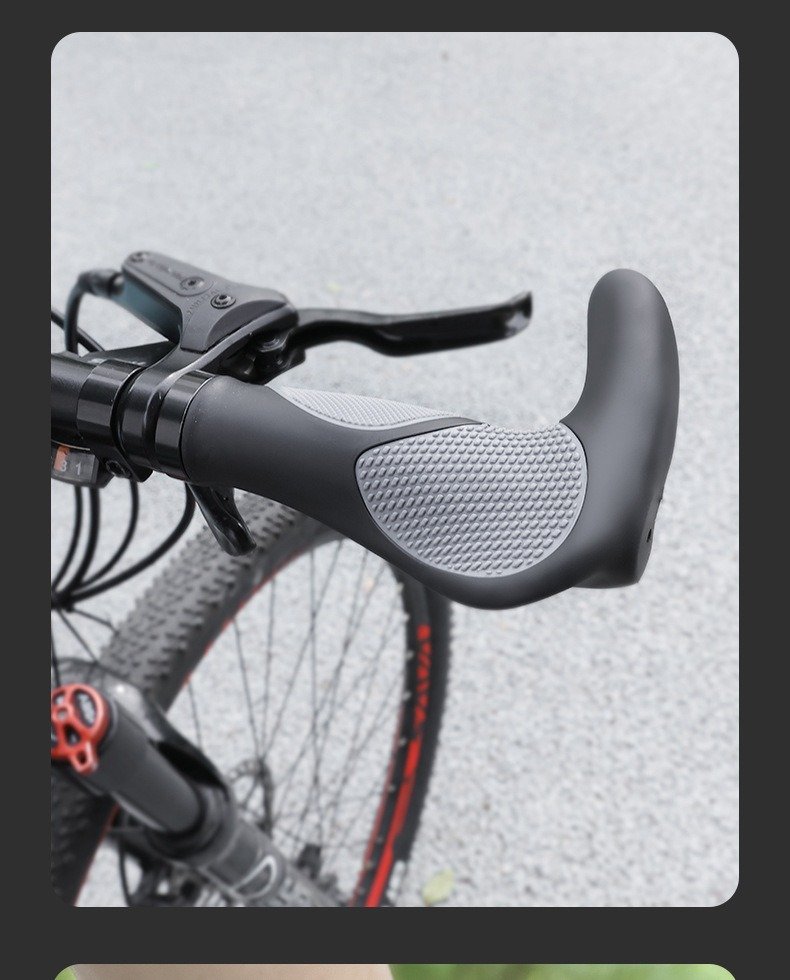 shockproof bike grips with alloy ends
