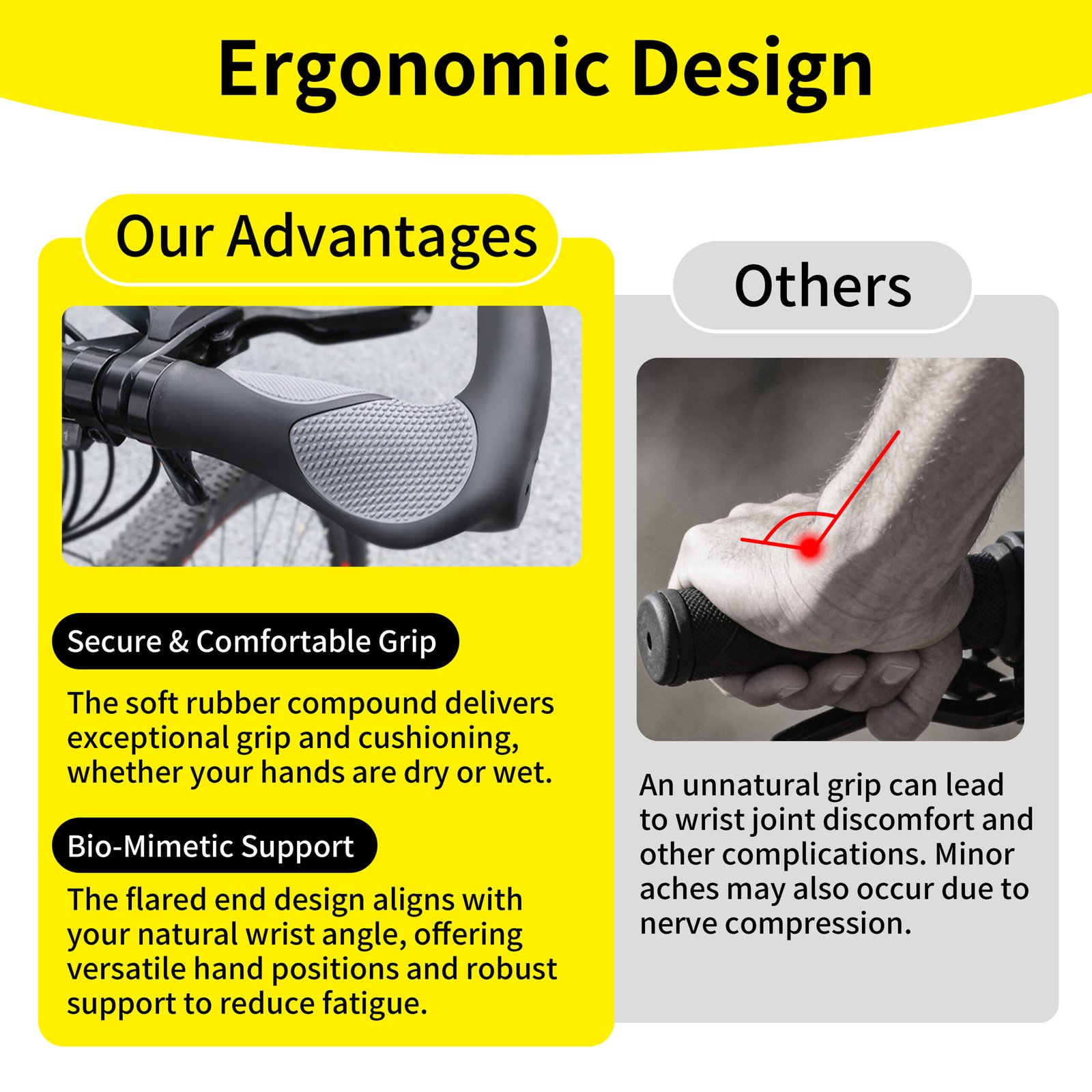 This Widen Holding Rubber Grips Suitable for Bike Handlebars with Outer Diameter between 22-23 mm,Universal for Most Bicycles . Produc Length: 140 mm