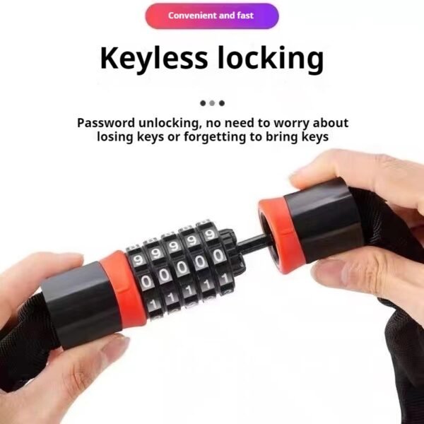 5-digit password bike lock