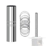 TGpao Titanium Wood Stove Chimney - 79"/98"/118" Foldable Titanium Foil Chimney Pipe for Camping Tent Stoves (0.1mm Titanium, 9.4" Packed Length)