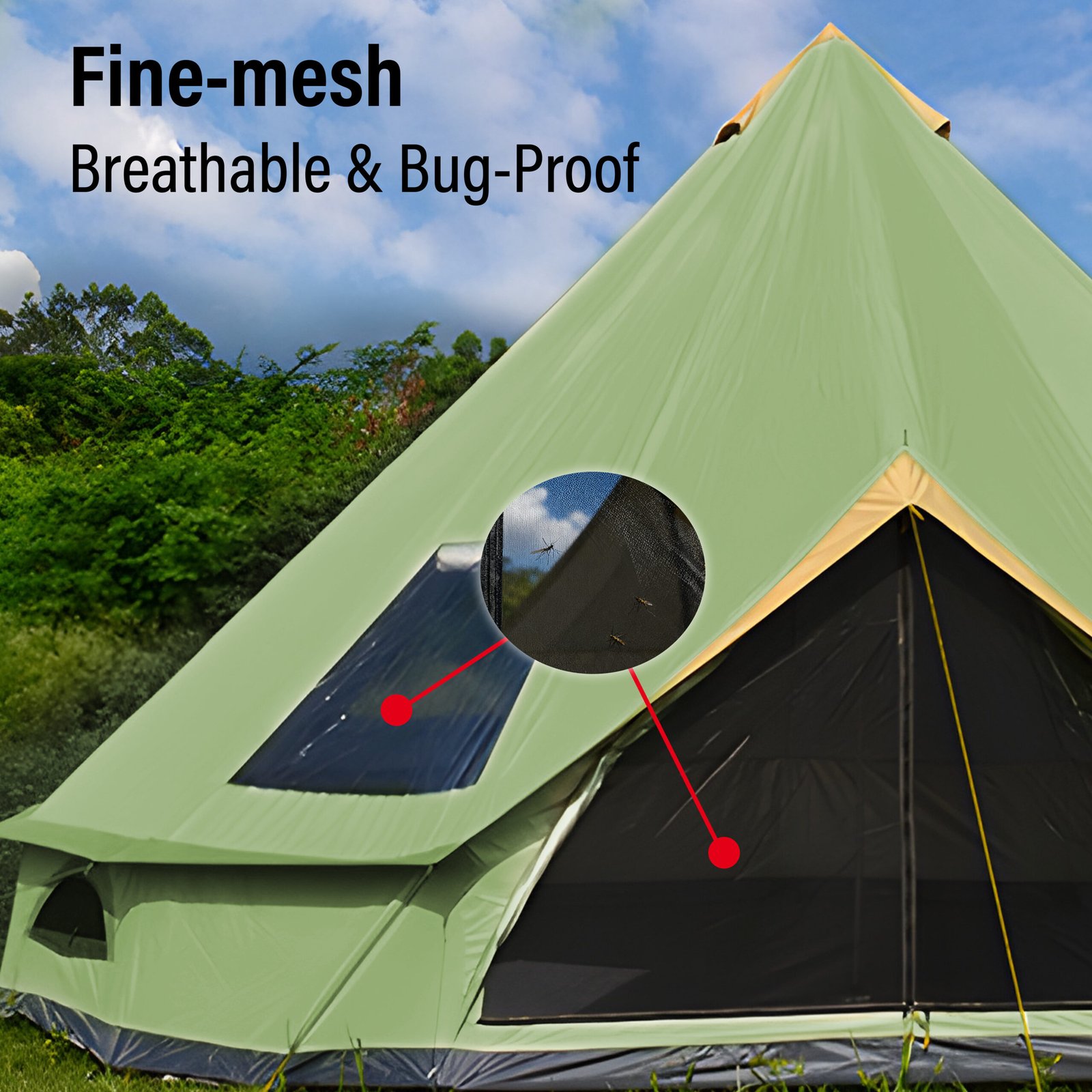 3000MM waterproof yurt style tent