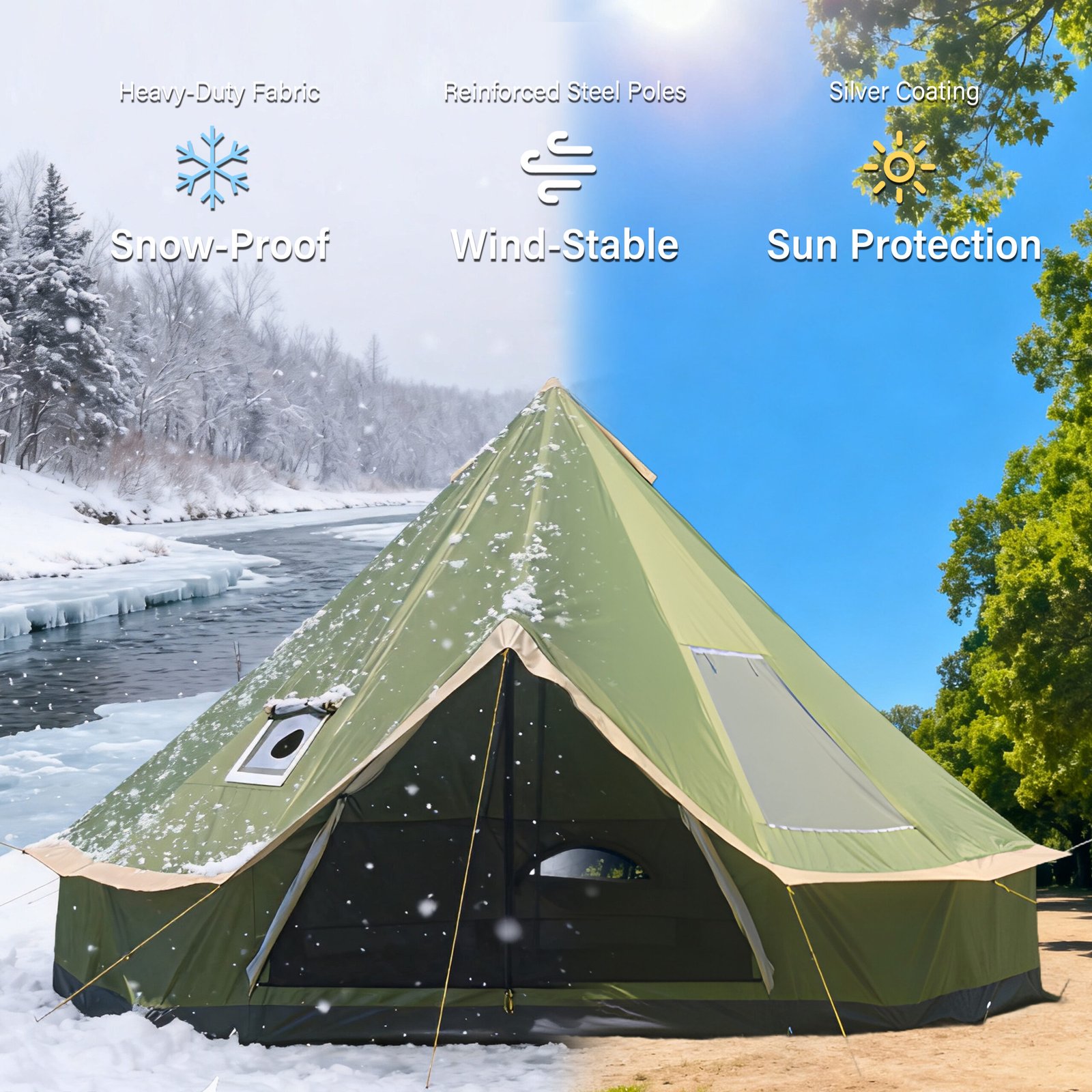 fireproof Mongolian camping shelter