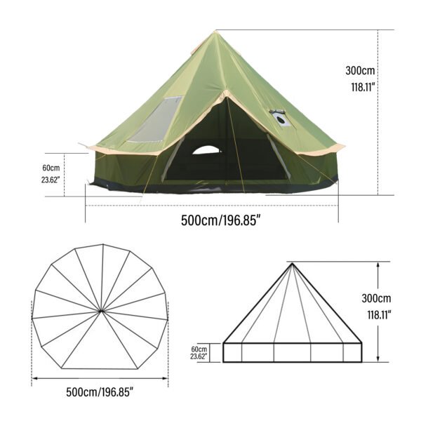 3000MM waterproof yurt style tent