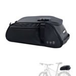 TGpao Bike Frame Bag 14.2"x6.7"x5.9" Large Capacity Waterproof Bike Pack With Detachable Shoulder Strap &Coded Lock