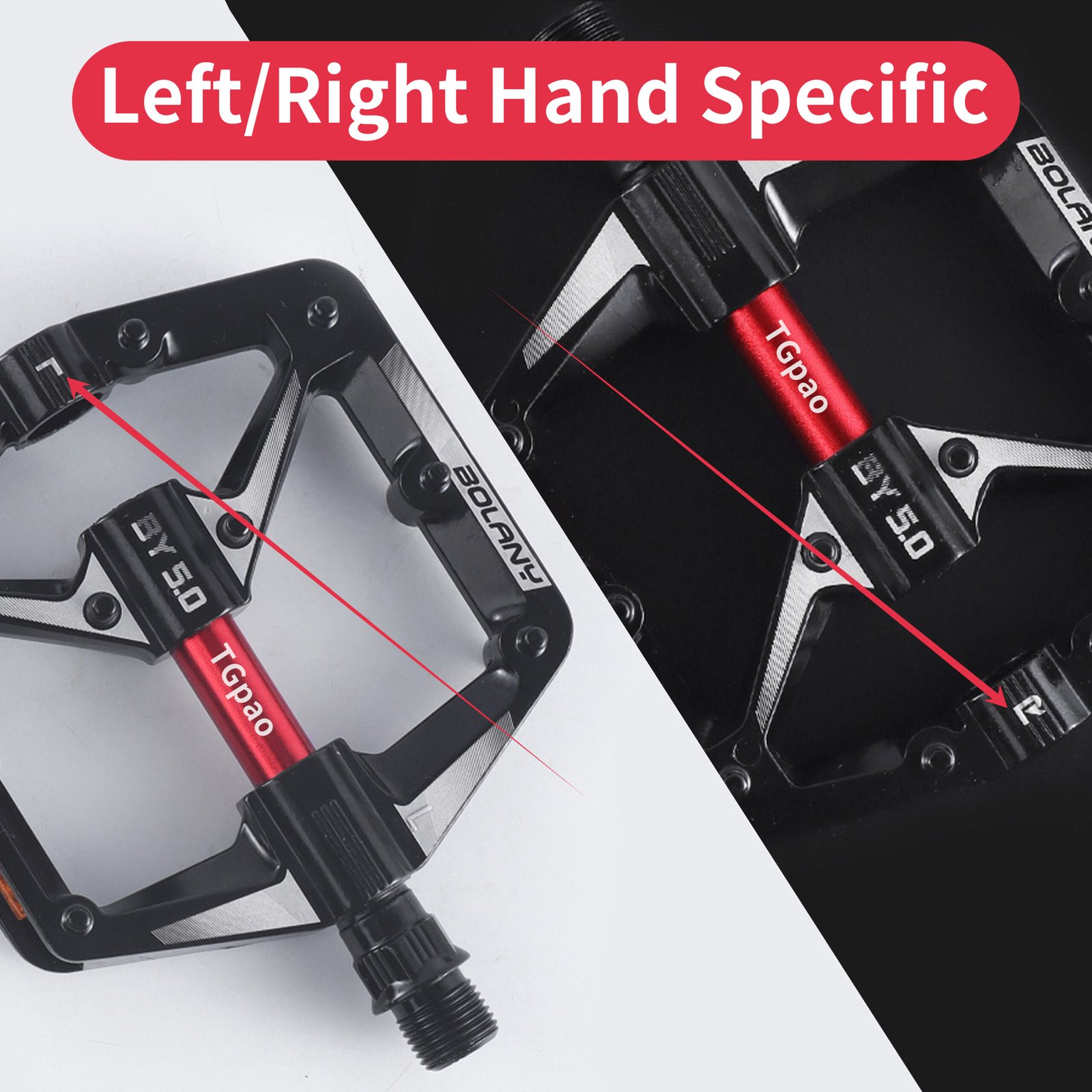 【Clear L/R Marks & Universal Fit】 Clearly marked "L" and "R" on each pedal for easy identification and installation. The universal thread design fits most mountain, road, and folding bikes.