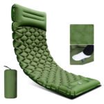 TGPao Camping Air Mattress, Foot Press Inflatable Sleeping Pad for Outdoor Tent Camping, TPU Waterproof Sleeping Mat with Built-in Pump, Compact & Ultralight for Backpacking Hiking Travel