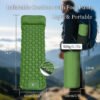 TGPao foot pump inflatable sleeping pad with built-in pump, demonstrating easy hands-free inflation for camping and hiking.