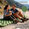 9.5cm thick TPU sleeping pad with 150kg weight capacity, demonstrating stable support and durability for outdoor use.