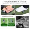 Waterproof and moisture-proof TPU air mattress for all-weather camping, showing water beading on the surface.